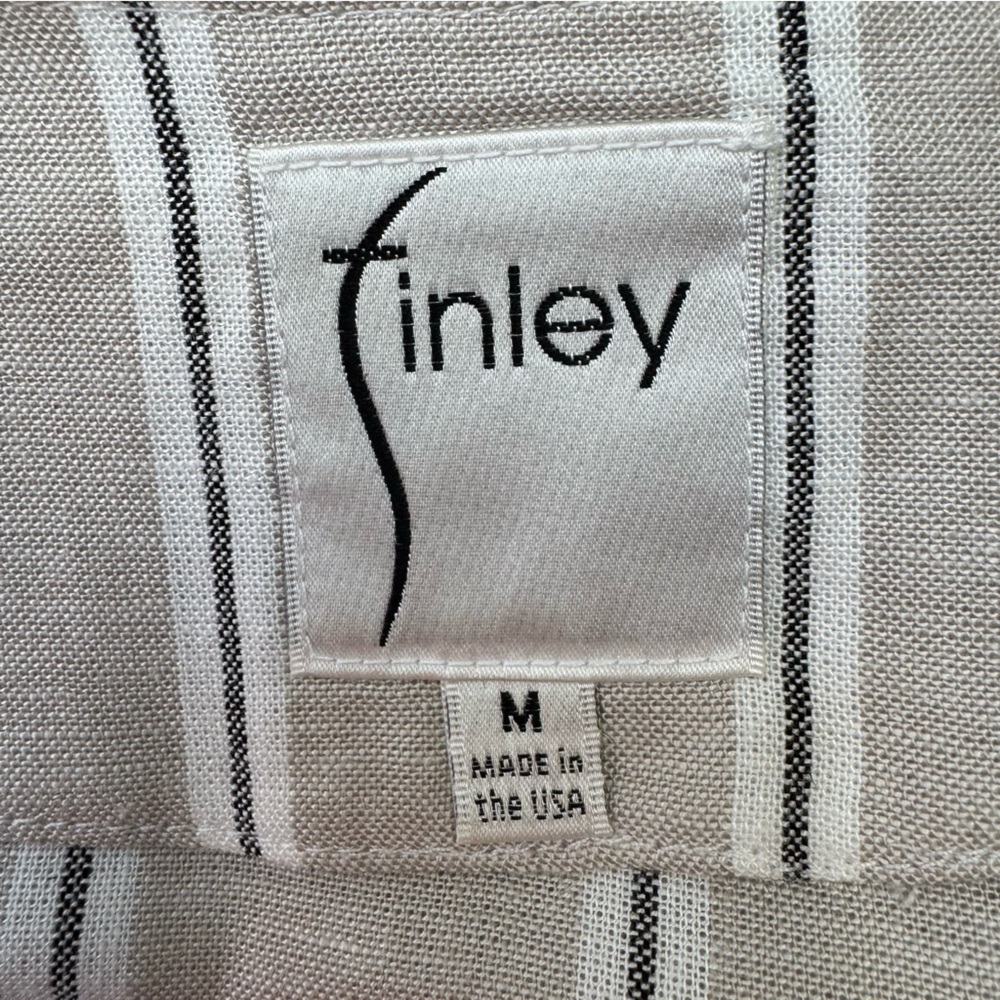 Finley Bohemian Stripe Linen Blend Wrap Dress - Picture 11 of 12